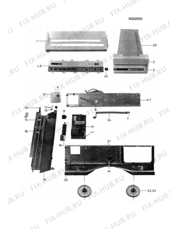 Взрыв-схема комплектующей Aeg LTHMK5 /WEISS - Схема узла Command panel 037